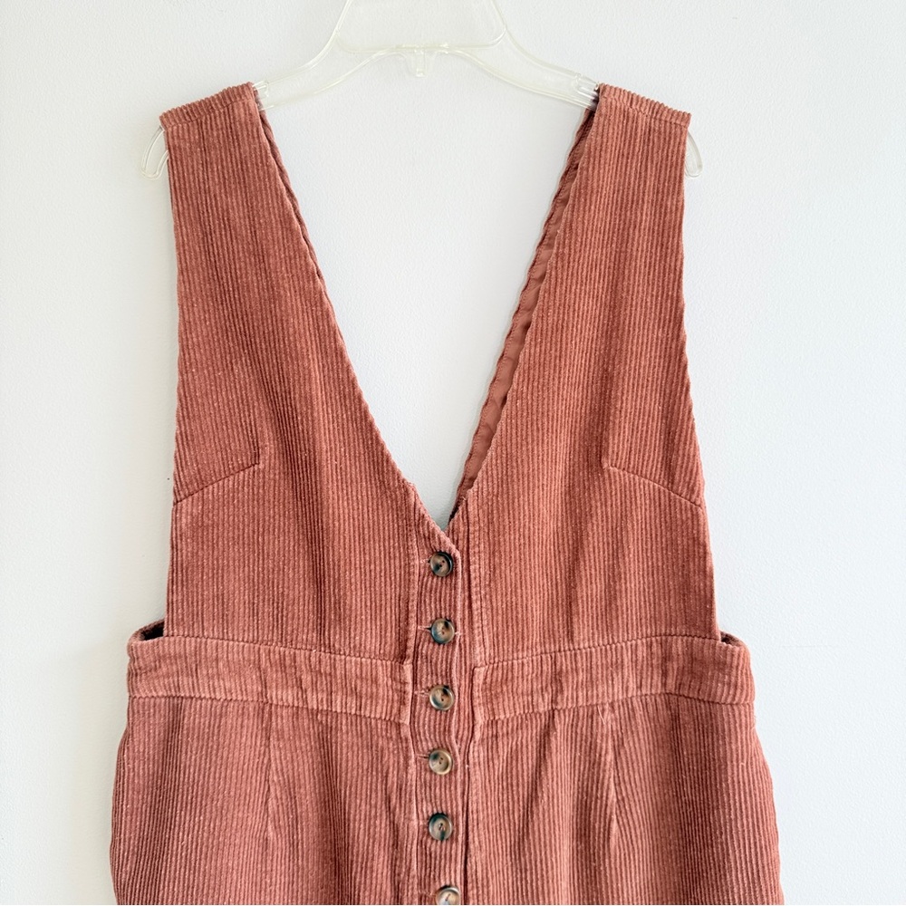 Lulu’s Corduroy Wide Leg Overall Jumpsuit - Picture 7 of 10